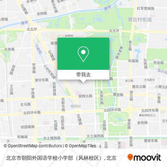北京市朝阳外国语学校小学部（风林校区）地图
