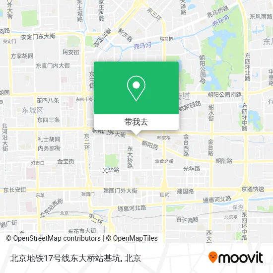 北京地铁17号线东大桥站基坑地图