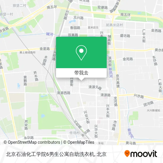 北京石油化工学院6男生公寓自助洗衣机地图