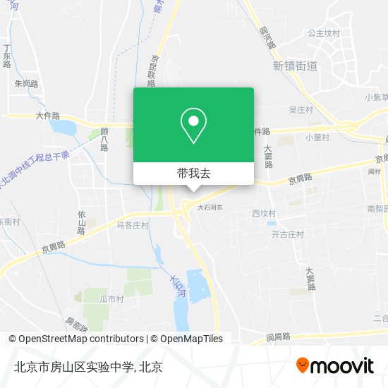 北京市房山区实验中学地图