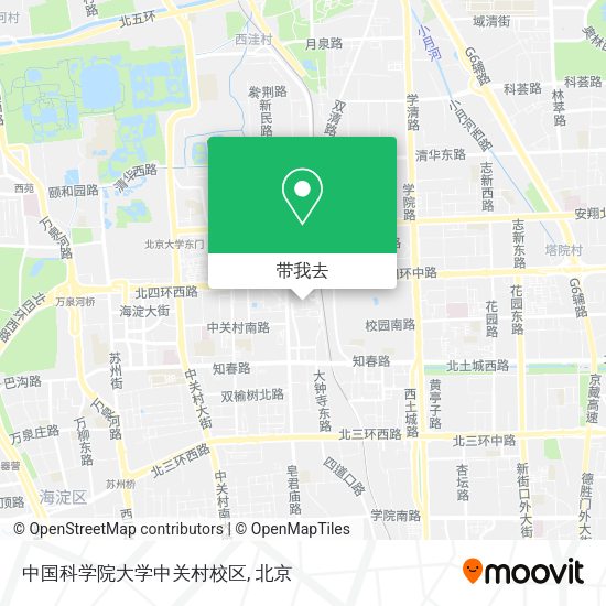 中国科学院大学中关村校区地图