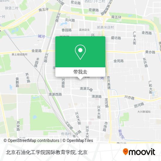 北京石油化工学院国际教育学院地图