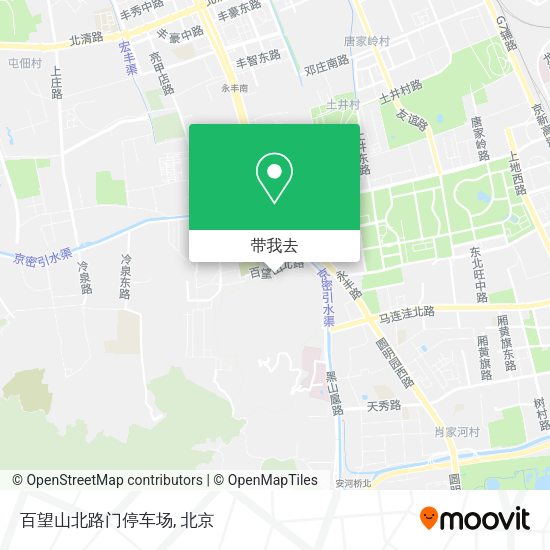 百望山北路门停车场地图