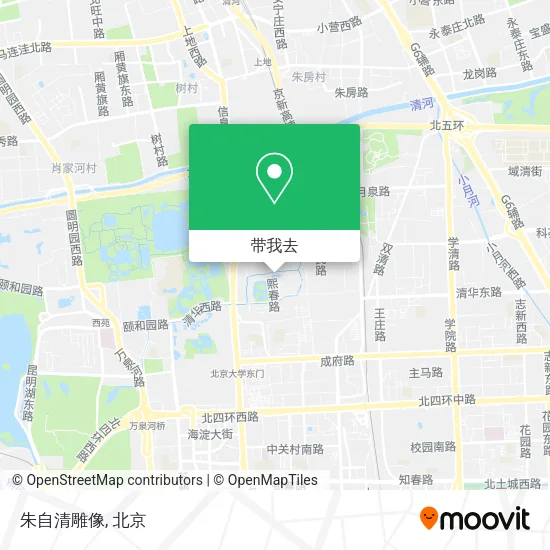 朱自清雕像地图