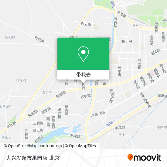 大兴发超市果园店地图