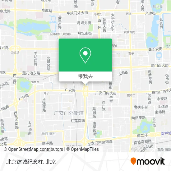北京建城纪念柱地图