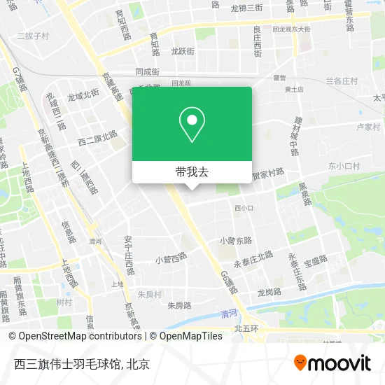 西三旗伟士羽毛球馆地图