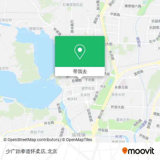 少广跆拳道怀柔店地图