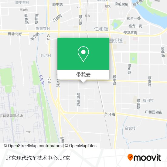 北京现代汽车技术中心地图
