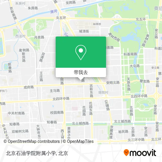 北京石油学院附属小学地图