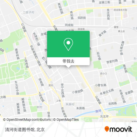 清河街道图书馆地图