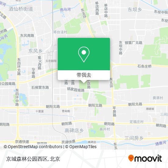 京城森林公园西区地图