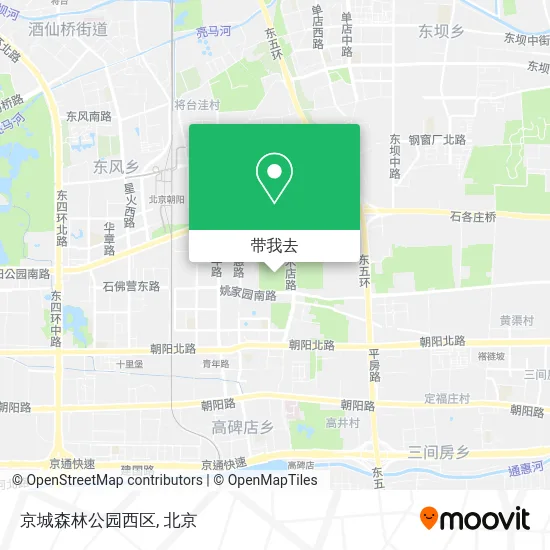 京城森林公园西区地图