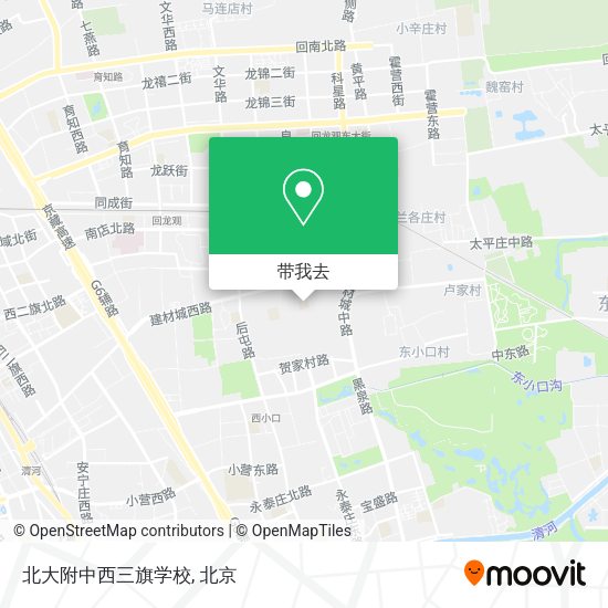 北大附中西三旗学校地图