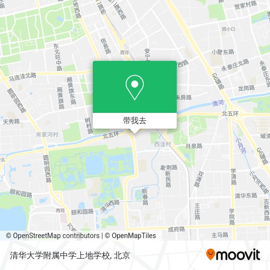 清华大学附属中学上地学校地图