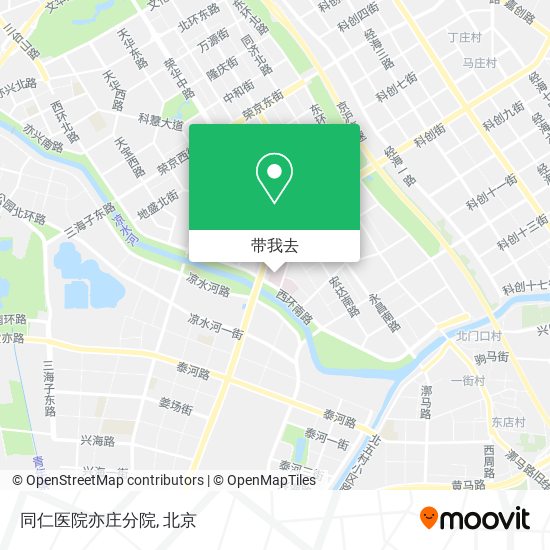 同仁医院亦庄分院地图