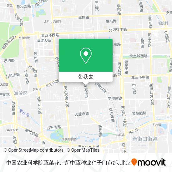 中国农业科学院蔬菜花卉所中蔬种业种子门市部地图
