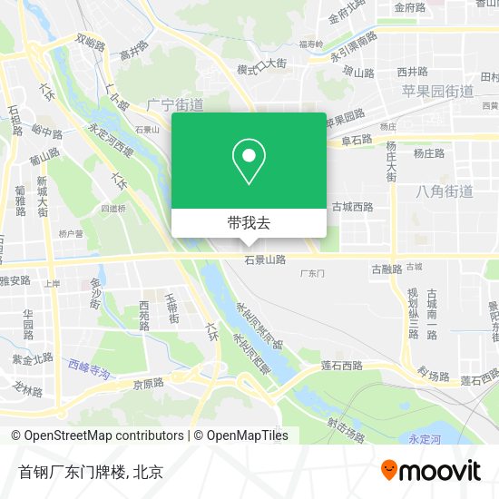 首钢厂东门牌楼地图