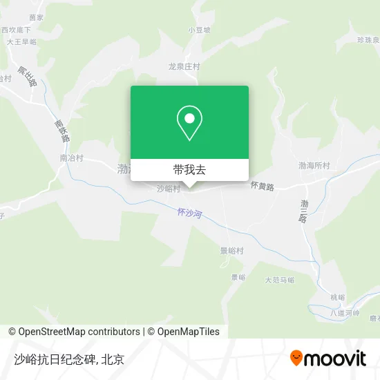 沙峪抗日纪念碑地图
