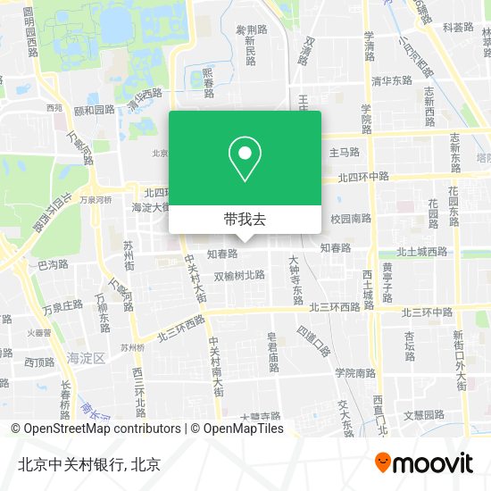 北京中关村银行地图
