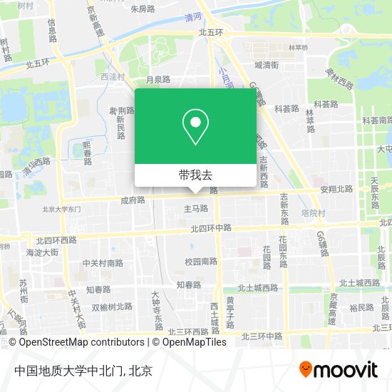 中国地质大学中北门地图