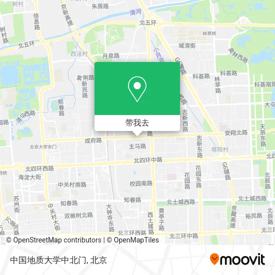 中国地质大学中北门地图