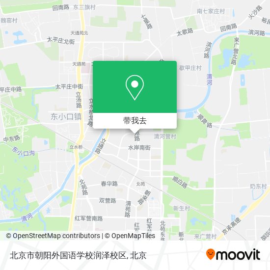 北京市朝阳外国语学校润泽校区地图