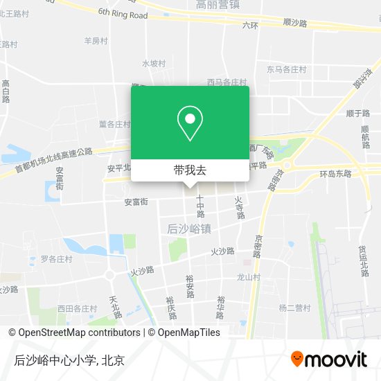 后沙峪中心小学地图