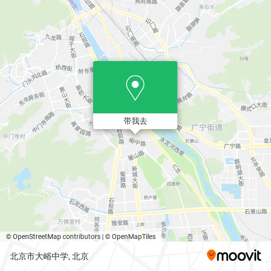 北京市大峪中学地图