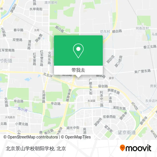 北京景山学校朝阳学校地图