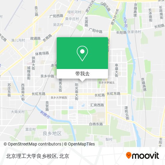 北京理工大学良乡校区地图