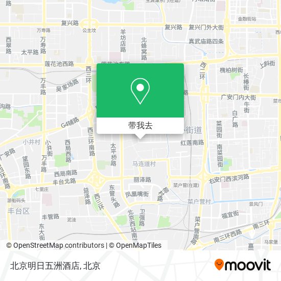北京明日五洲酒店地图