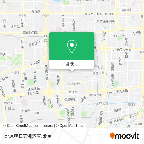 北京明日五洲酒店地图