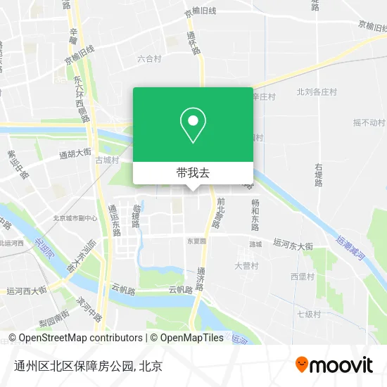 通州区北区保障房公园地图