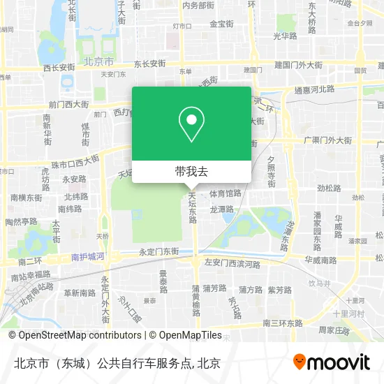北京市（东城）公共自行车服务点地图