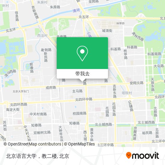 北京语言大学，教二楼地图