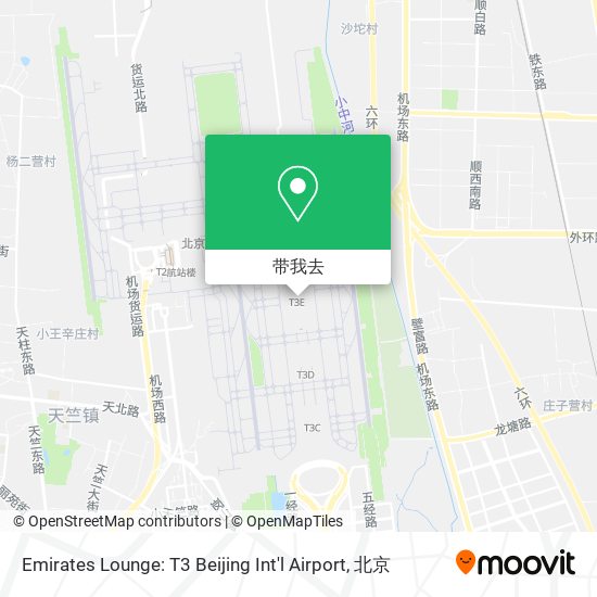 Emirates Lounge: T3 Beijing Int'l Airport地图