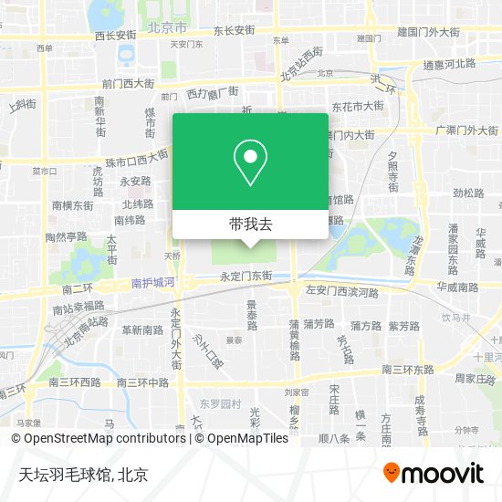 天坛羽毛球馆地图