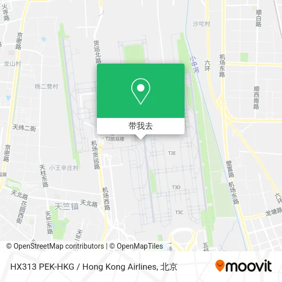 HX313 PEK-HKG / Hong Kong Airlines地图