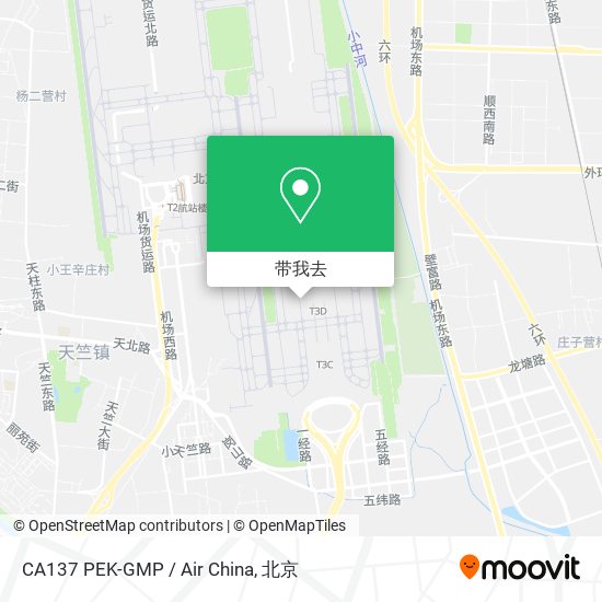 CA137 PEK-GMP / Air China地图