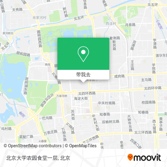 北京大学农园食堂一层地图