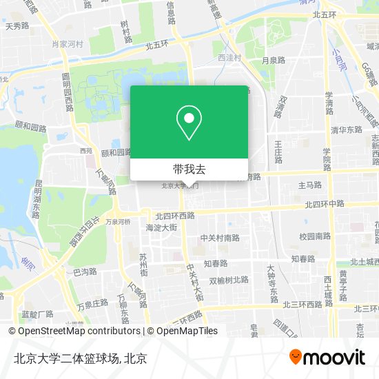 北京大学二体篮球场地图