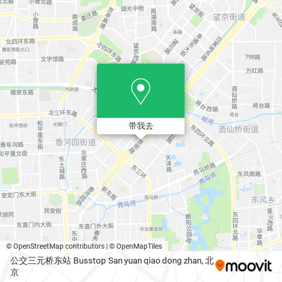 公交三元桥东站 Busstop San yuan qiao dong zhan地图