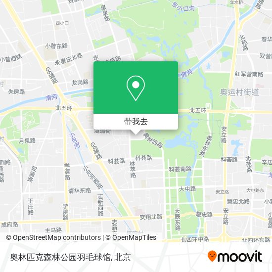 奥林匹克森林公园羽毛球馆地图