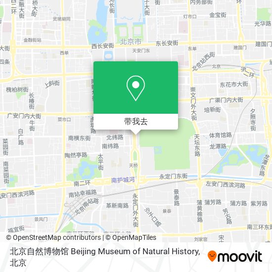 北京自然博物馆 Beijing Museum of Natural History地图