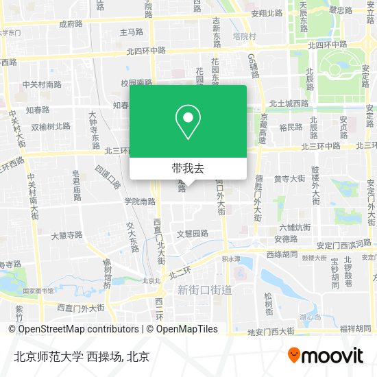 北京师范大学 西操场地图
