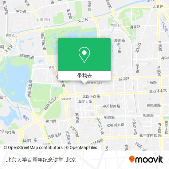 北京大学百周年纪念讲堂地图