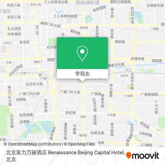 北京富力万丽酒店 Renaissance Beijing Capital Hotel地图