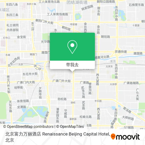 北京富力万丽酒店 Renaissance Beijing Capital Hotel地图