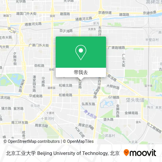北京工业大学 Beijing University of Technology地图